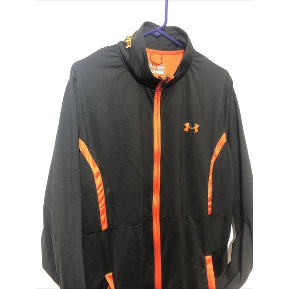 Under Armour Jacket XL Black Cold Gear Full Zip L - Picture 2 of 7